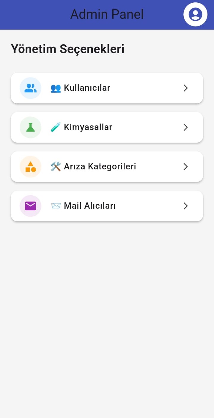 Arıza Takip ve Kimyasal Kullanım Kayıt Sistemi